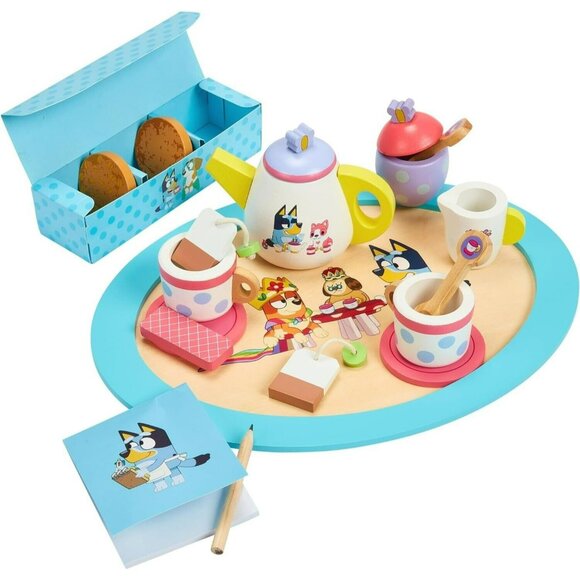 Bluey Wooden Tea Party Playset 20 Pieces - Picture 1 of 11